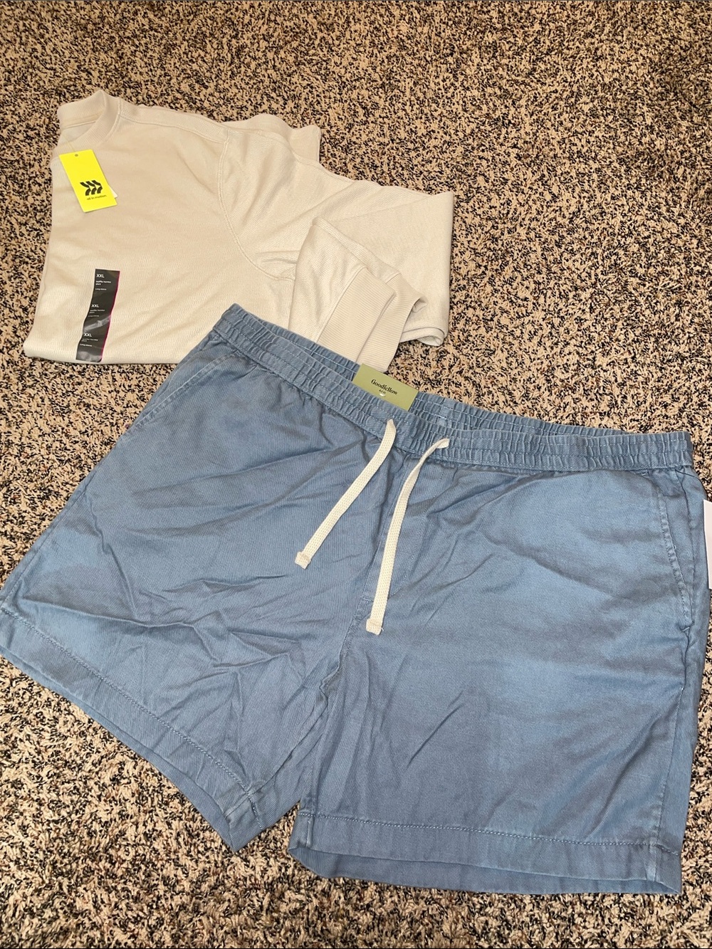 Goodfellow & Co Light Blue Pull On Vacay Shorts & Top Bundle Sz XXL NWT